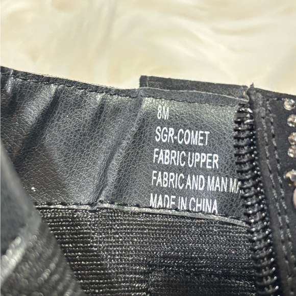 Sugar Comet Jeweled Rhinestone Western Ankle Boots Size 8 - Picture 4 of 8